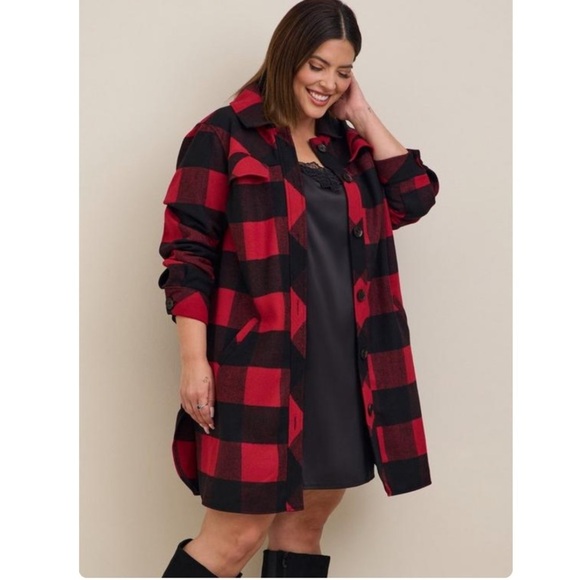 TORRID NWT Wool Longline Shacket - Picture 2 of 5